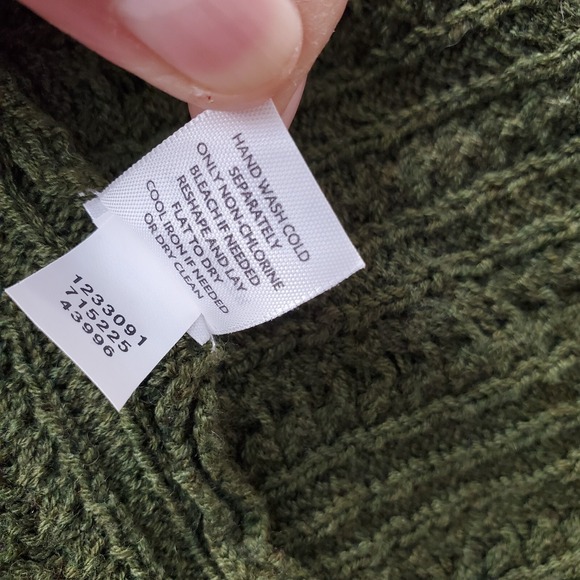 J. Jill Cardigan Poncho Womens Small Green Knitted Sleeveless Hi‎ Low Open Front - Picture 6 of 6